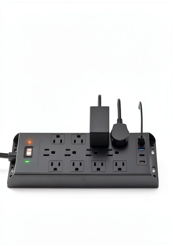 LeZone Power Strip 16-in-1 Ultra Thin 12AC+4USB 10FT Extension-5