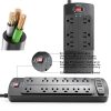 Power Strip Alestor Surge Protector 12 AC Outlets 4 USB Ports 6ft-4