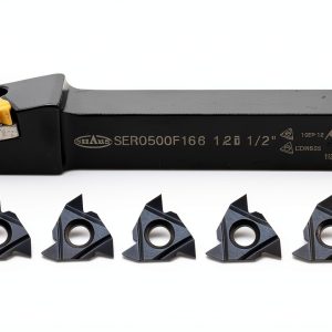 Shars 1/2 inch Indexable Threading Tool Holder with 5 ER16 Inserts-0
