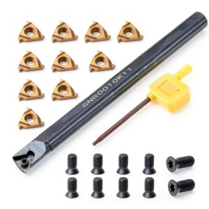 GBJ 22pcs 3/8" Lathe Threading Tool SNR0010K11 Holder with AG60-0