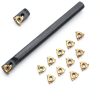 Lathe Internal Threading Tool Magsoar Bar 10 AG60 Inserts-2