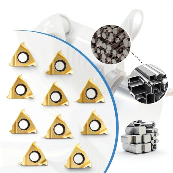 11ER A60 Lathe Threading Carbide Inserts - PVD Coated, 10pcs Set-2